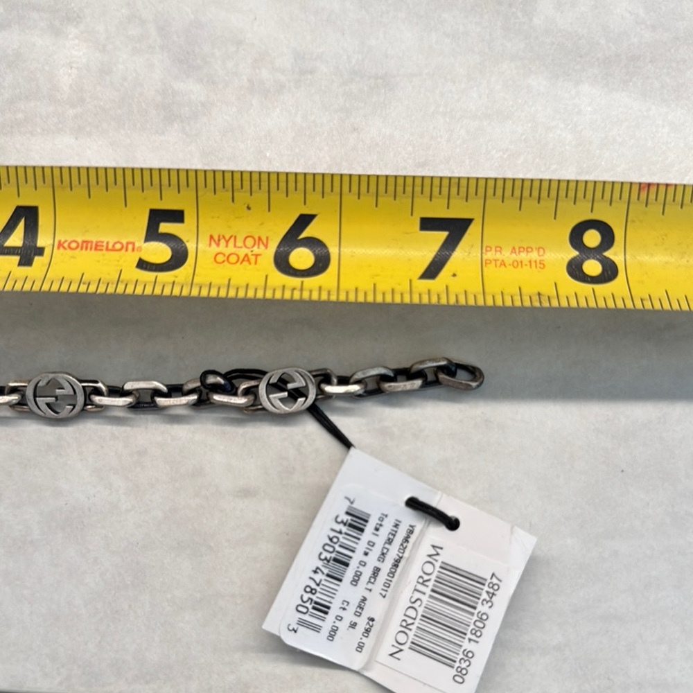 Gucci Interlocking GG Aged Silver Bracelet - Picture 10 of 10